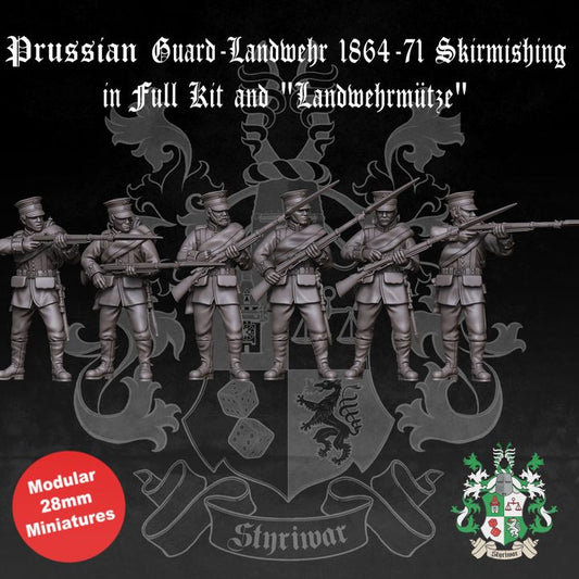 Prussian Guard-Landwehr (Gardelandwehr) 1864-71 Skirmishing in Full Kit and Landwehrmütze by Styriwar