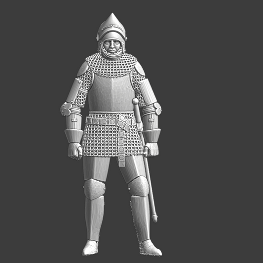 Medieval late knight standing