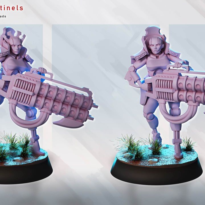 Living Metal Sentinels – Heavy Weapons Units by Gaz Minis