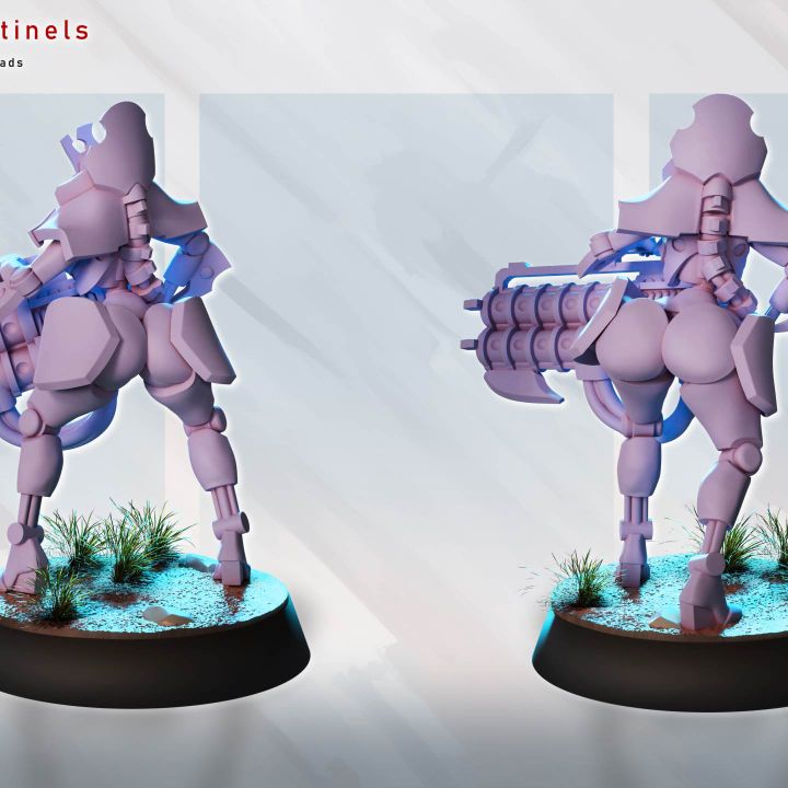 Living Metal Sentinels – Heavy Weapons Units by Gaz Minis