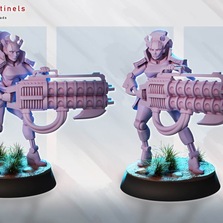 Living Metal Sentinels – Heavy Weapons Units by Gaz Minis