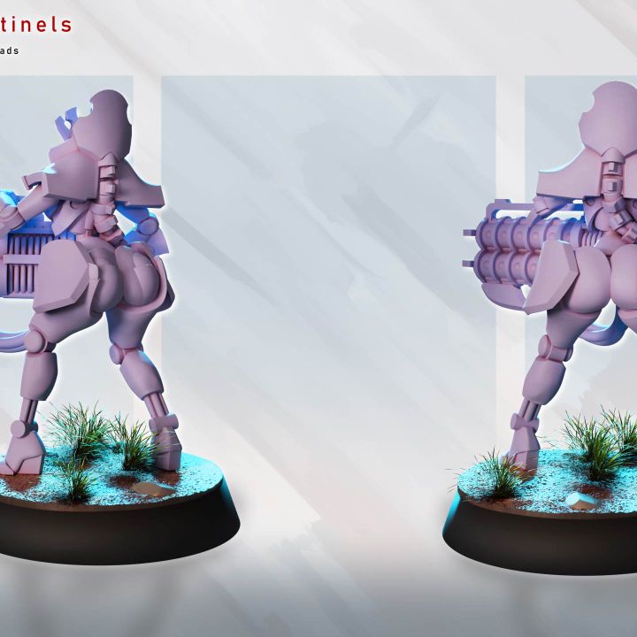 Living Metal Sentinels – Heavy Weapons Units by Gaz Minis