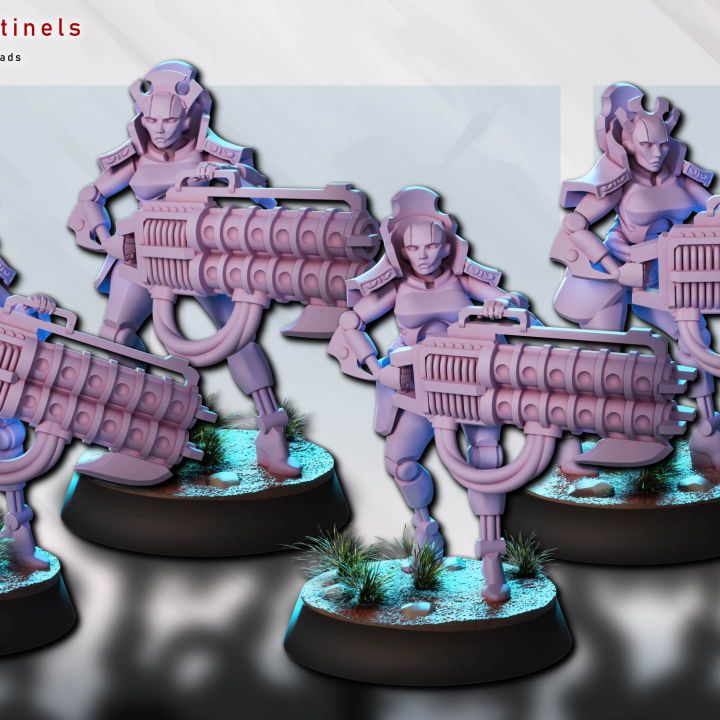 Living Metal Sentinels – Heavy Weapons Units by Gaz Minis