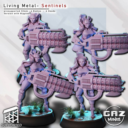 Living Metal Sentinels – Heavy Weapons Units by Gaz Minis