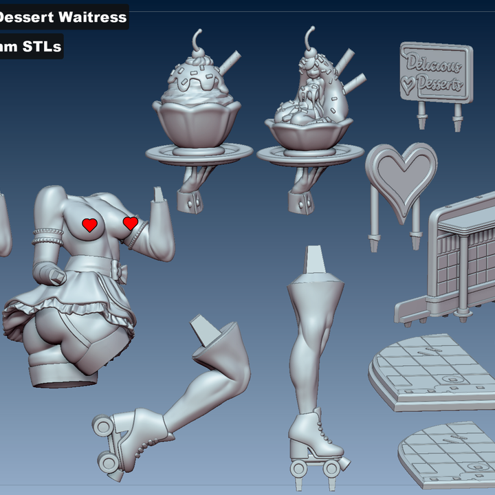 Lola Dessert Waitress by Gaz Minis.