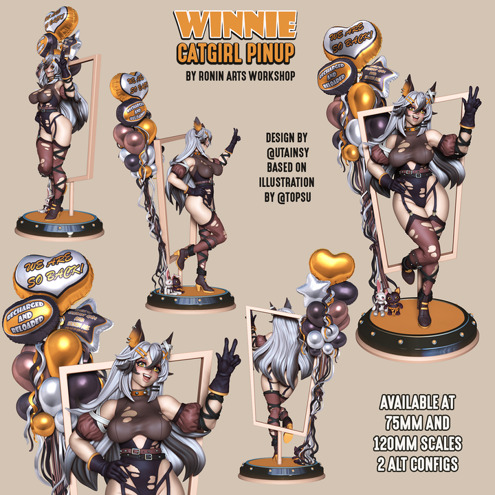 Winnie - Catgirl PinUp - NSFW by Ronin Arts Workshop