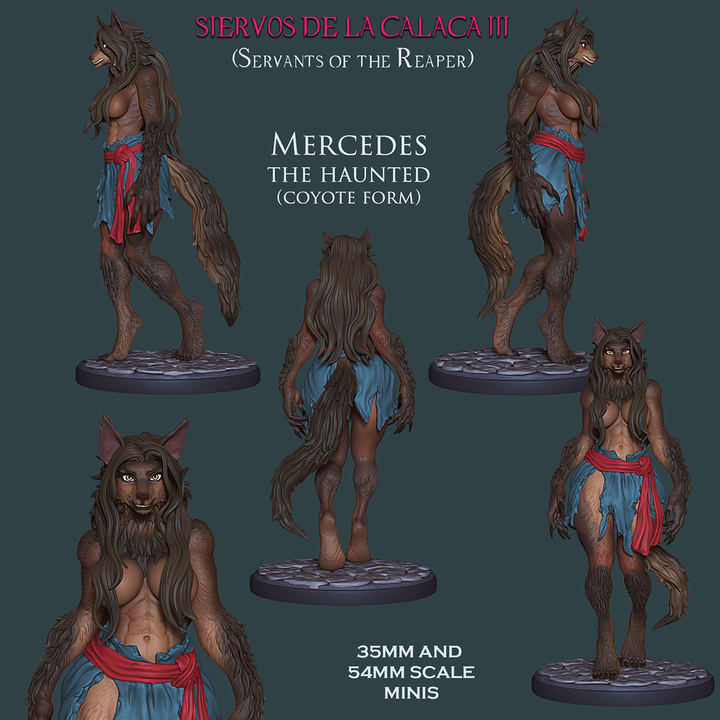 Mercedes The Haunted - Dual Form Peasant (Were-Coyote) by Ronin Arts Workshop