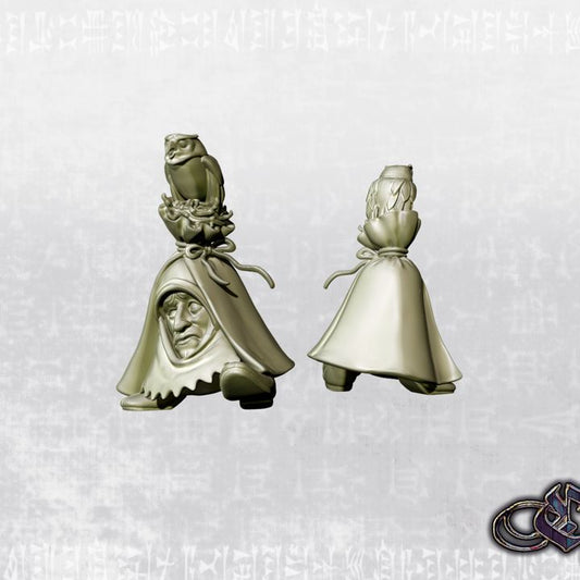 "Ataulf - Gryllus - Dark 14th century Marginalia" by Ezipion miniatures