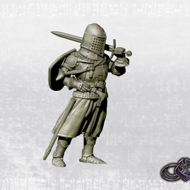 "Kneeling Knight - Standing - 14th century" by Ezipion miniatures