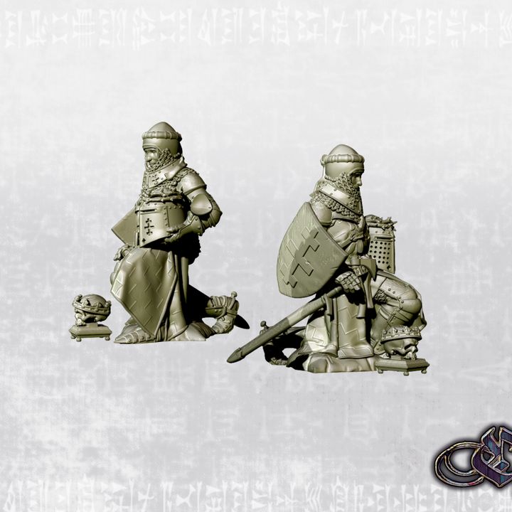 "Knight of the Catacomb Cross - Dark 14th century" by Ezipion miniatures