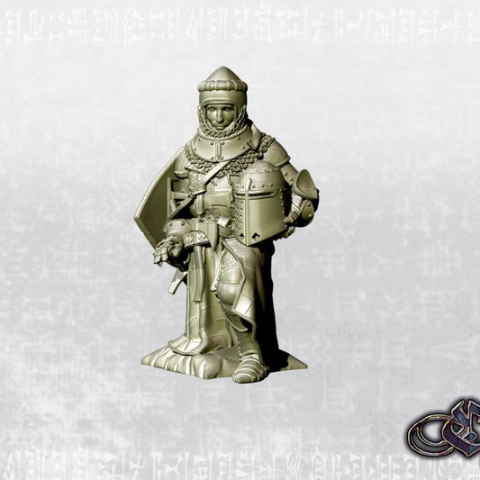 "Knight - kneeling - 14th century" by Ezipion miniatures
