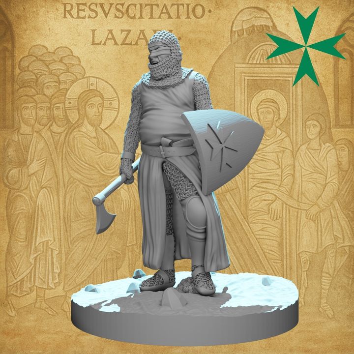 St. Lazarus - Leper Knight Miniature Knight.