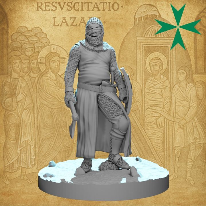 St. Lazarus - Leper Knight Miniature Knight.