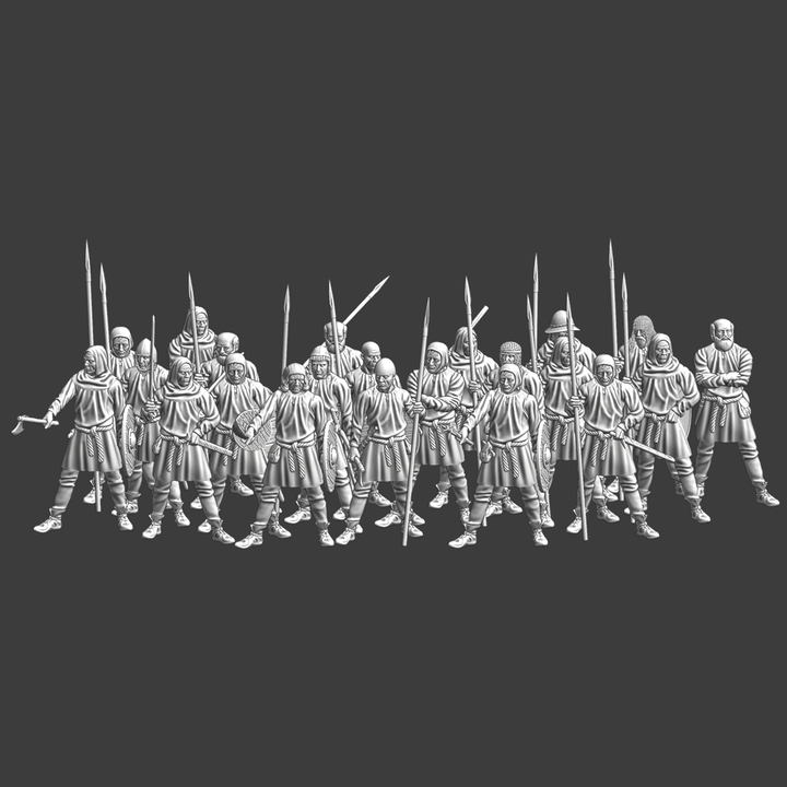 Medieval Peasant army resting