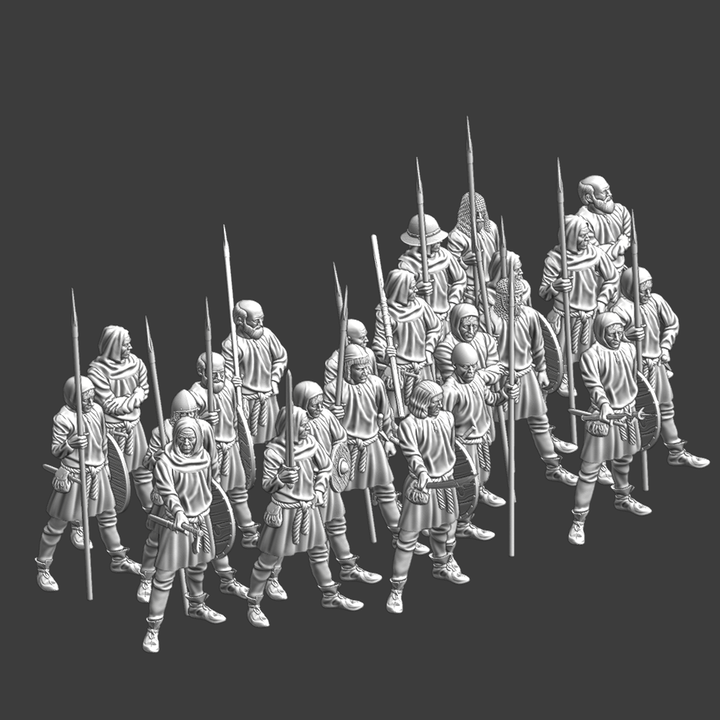 Medieval Peasant army resting