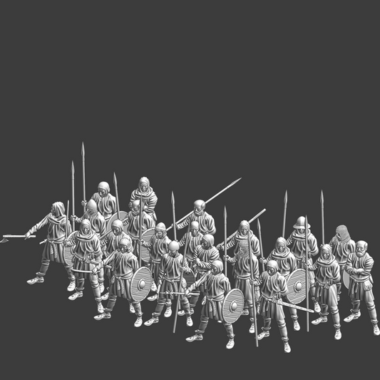Medieval Peasant army resting
