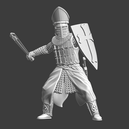 Medieval warrior bishop- wargaming model