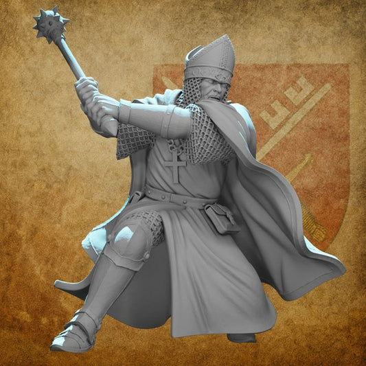 Medieval Warrior Bishop with Mace.