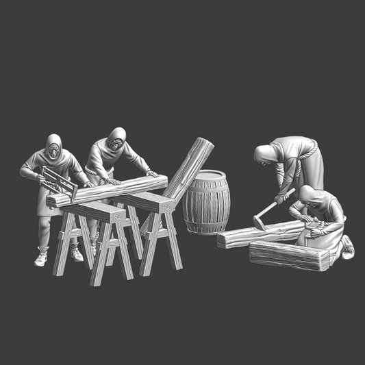 Medieval Civilian Workers - Carpenters.