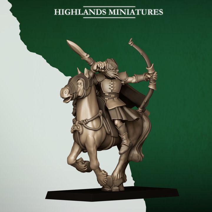 Mounted Feral Archers by Highlands Miniatures