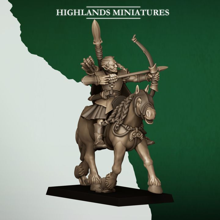 Mounted Feral Archers by Highlands Miniatures