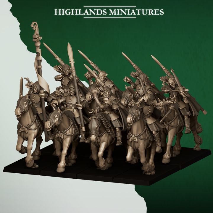 Mounted Feral Archers by Highlands Miniatures