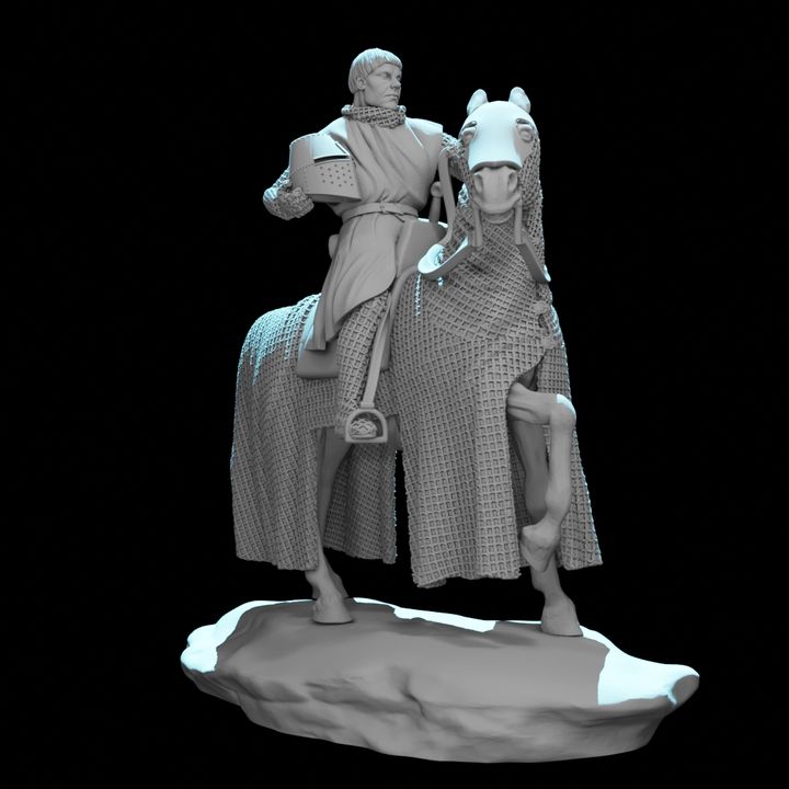 Mounted Knight - Helmet in hand