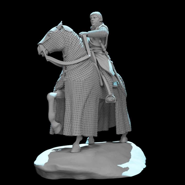 Mounted Knight - Helmet in hand