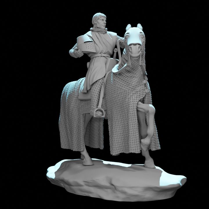 Mounted Knight - Helmet in hand