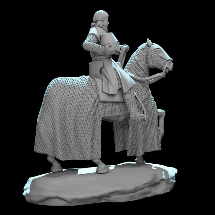 Mounted Knight - Helmet in hand