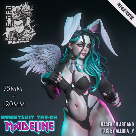 Madeline in BunnySuit PinUp by Ronin Arts Workshop
