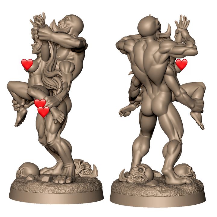 Alien and human sexy diorama by Menagerie Miniature (18+)