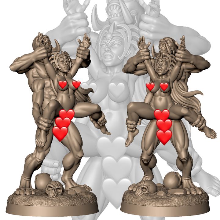 Alien and human sexy diorama by Menagerie Miniature (18+)