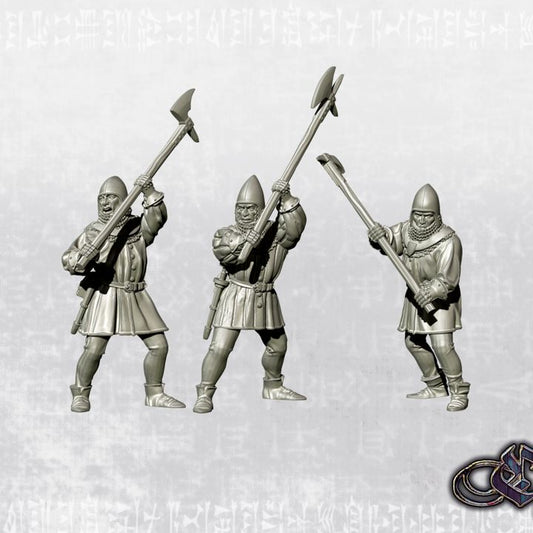 Men at arms with POLEAXE by Ezipion miniatures