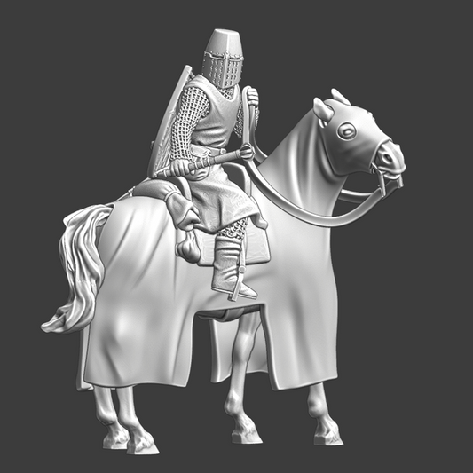 Medieval Danish Vassal Knight - Mounted with mace.