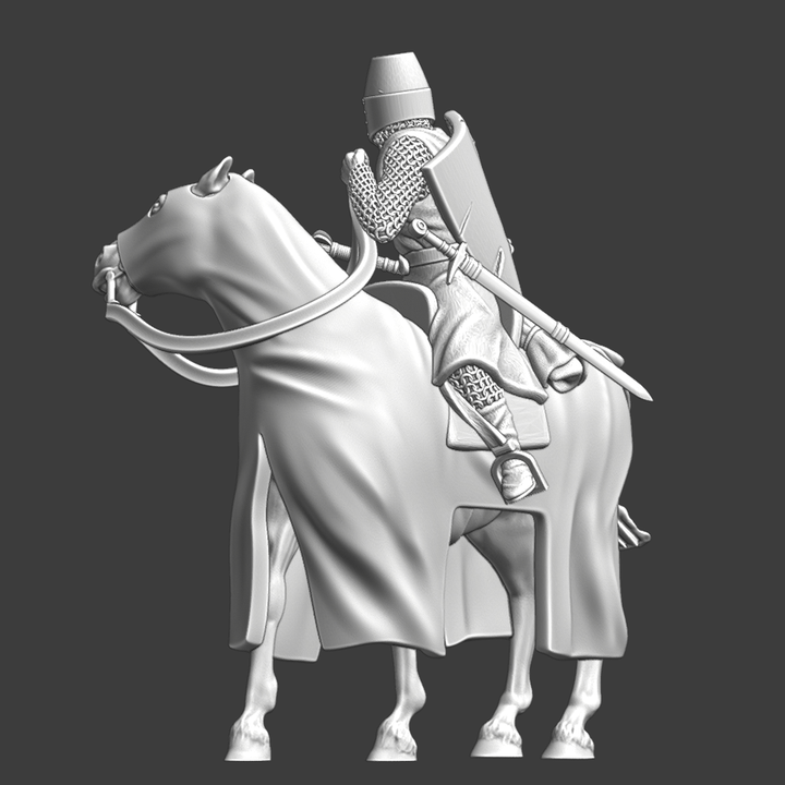 Medieval Danish Vassal Knight - Mounted with mace.