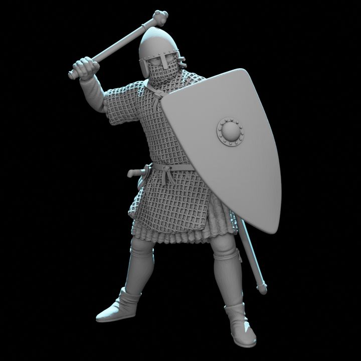 Early Medieval Danish Knight Defending the Kingdom.
