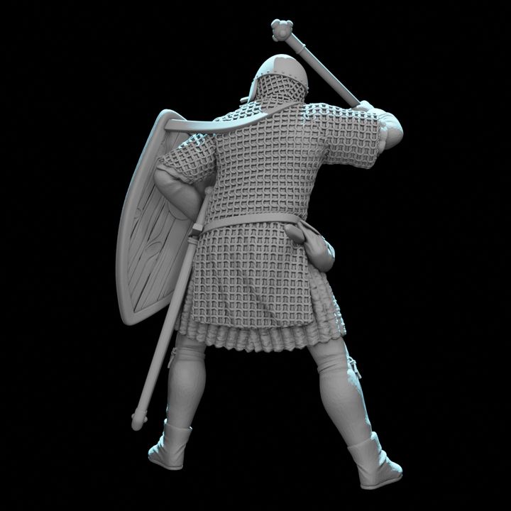 Early Medieval Danish Knight Defending the Kingdom.