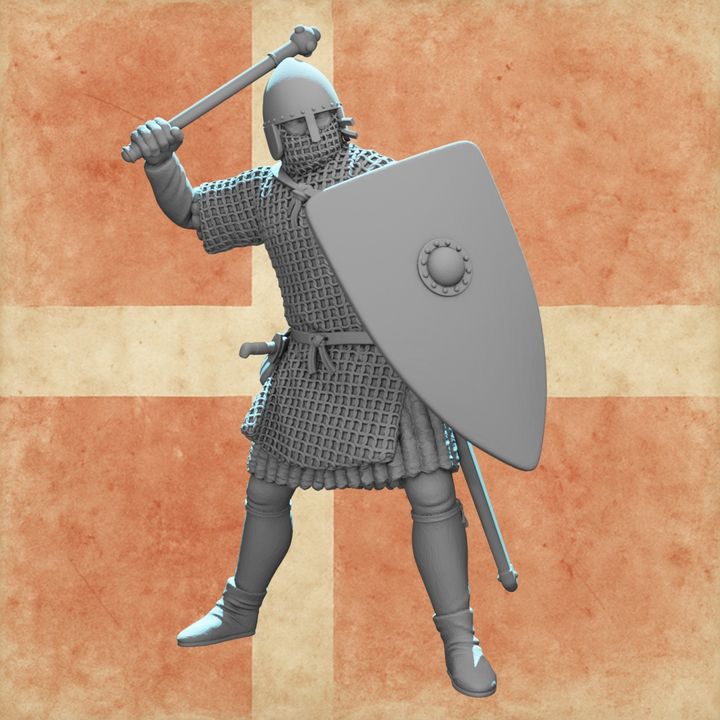 Early Medieval Danish Knight Defending the Kingdom.