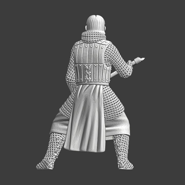 Medieval Crusader Knight with Axe.