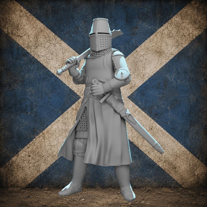 Medieval Scottish Knight – 3D Printable Highland Warrior Miniature for Wargaming.