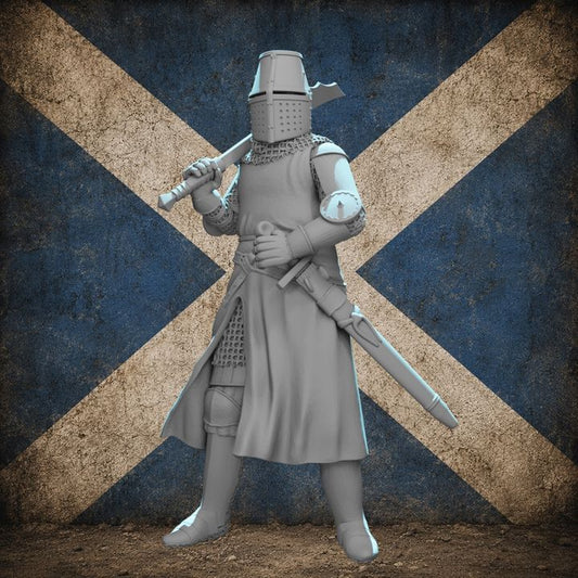 Medieval Scottish Knight – 3D Printable Highland Warrior Miniature for Wargaming.