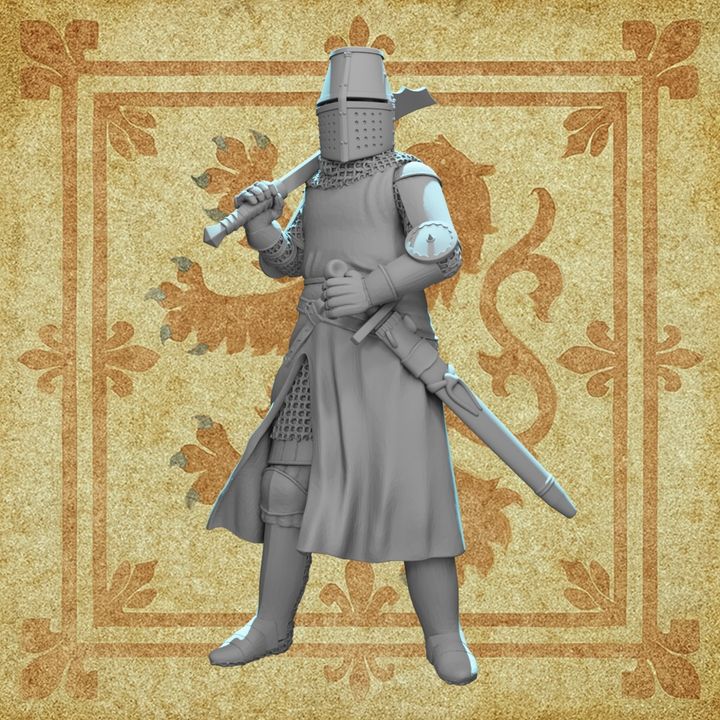 Medieval Scottish Knight – 3D Printable Highland Warrior Miniature for Wargaming.