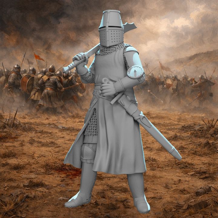 Medieval Scottish Knight – 3D Printable Highland Warrior Miniature for Wargaming.