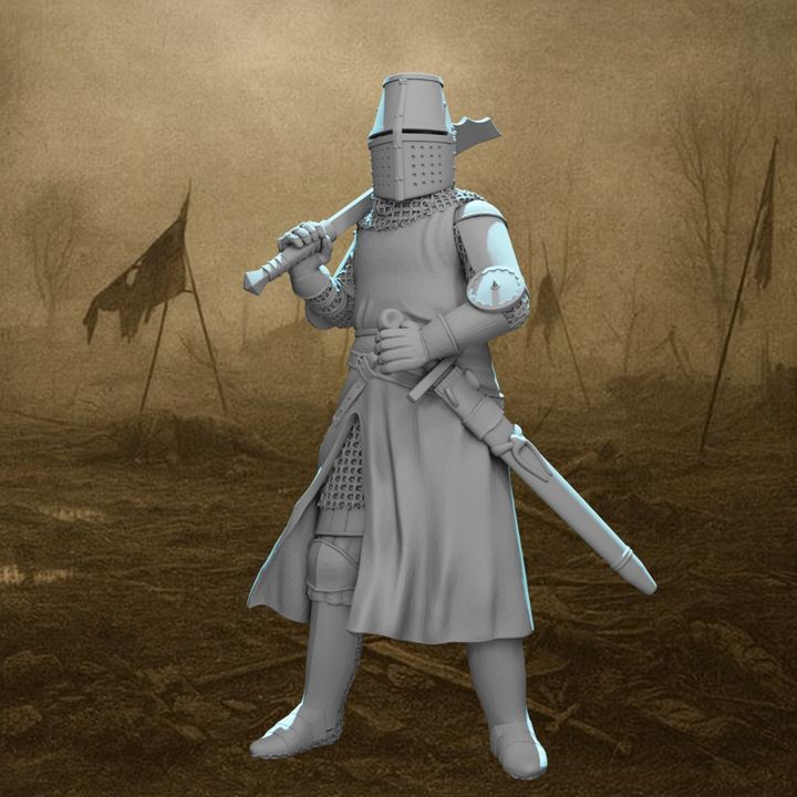Medieval Scottish Knight – 3D Printable Highland Warrior Miniature for Wargaming.