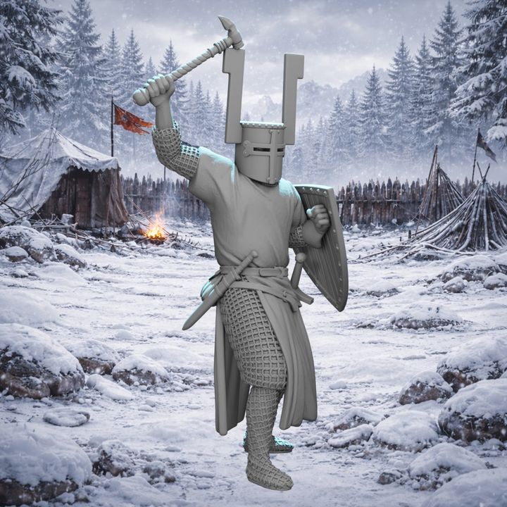 Teutonic Knight with Warhammer – Battle of Lake Peipus 1242