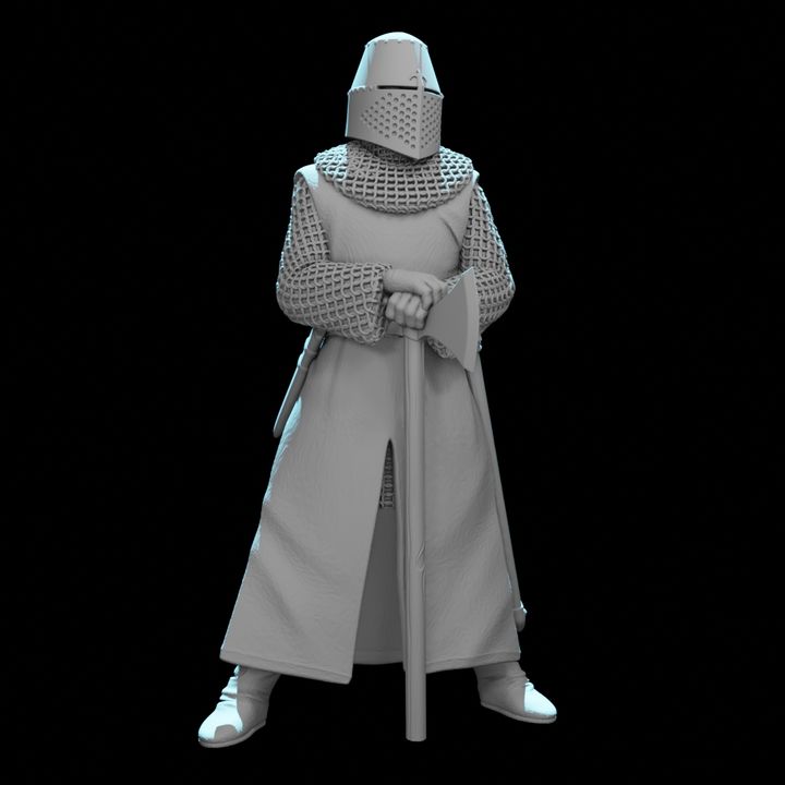 "You have my Axe" Medieval Crusader Knight with Great Axe