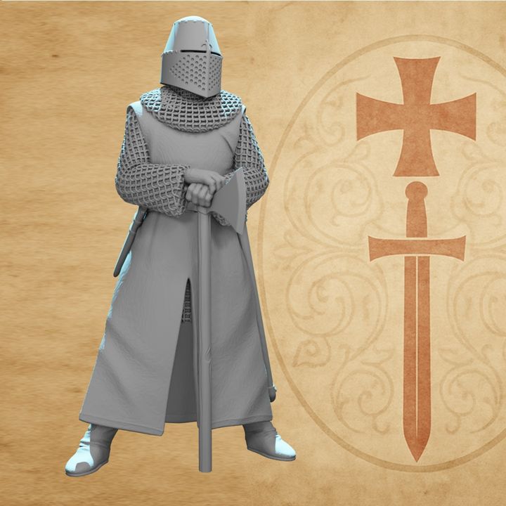 "You have my Axe" Medieval Crusader Knight with Great Axe