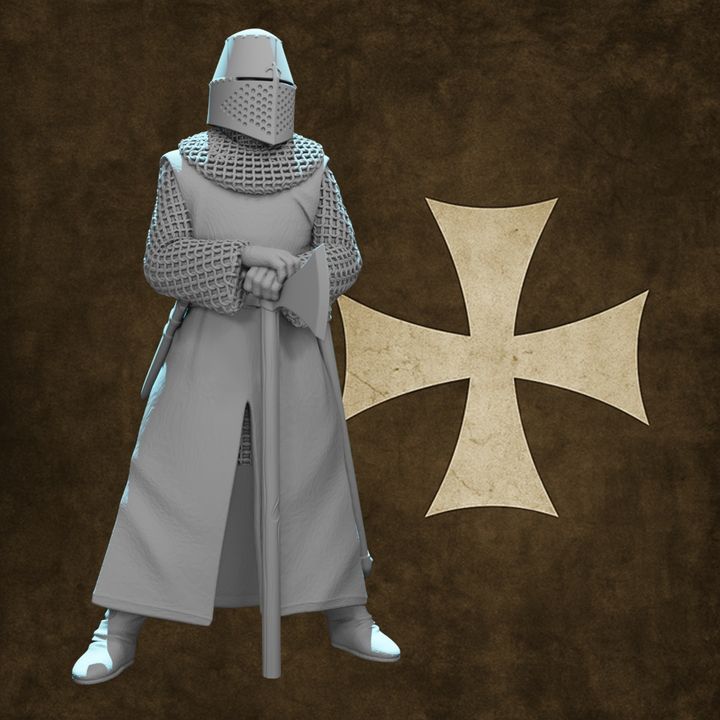 "You have my Axe" Medieval Crusader Knight with Great Axe