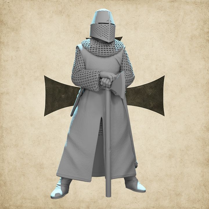 "You have my Axe" Medieval Crusader Knight with Great Axe
